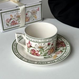 Good-looking Gift Ceramic Coffee Set Gift Set Fancy Retro Minority Latte Cup Girls Gifts