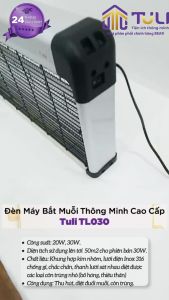 Đèn Muỗi Thông Minh Cao Cấp TULI Khung Nhôm Công Suất 30W Thu Hút Diệt Đuổi Côn Trùng An Toàn Không Độc Hại BH 2 năm - TULI VN
