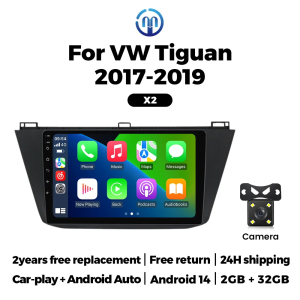 Android 15 IPS Screen Car Radio For Volkswagen Tiguan 2 Mk 2016-2022 Carplay Stereo Multimedia Player GPS Navigation Autoradio