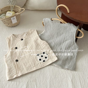 Pure Cotton Baby Vest Summer Sleeveless Thin Strapless Clothes for Boys And Girls Newborns And Infants Comfortable Breathable