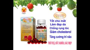 Viên dầu gấc Vinaga DHA chiết xuất từ tinh dầu gấc tự nhiên chất lượng cao giúp sáng mắt đẹp da ngừa lão hoá 100v