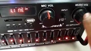 Sunbuck Ampli power Amplifier Bluetooth full bass 2000 watt Karaoke rumahan Mixer EQ FM AV MP326BT
