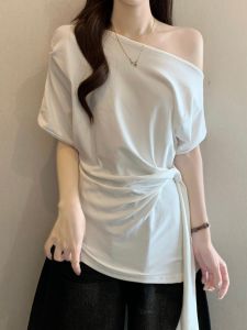 Off Shoulder Summer New Big Size Slimming T-Shirt