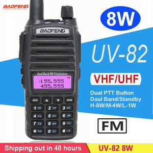 2Unit HT Handy Talky Baofeng UV-82 Walkie Talkie 8W Long Range Two Way Radio Dual Band Handheld Amateur Radio Mobile VHF UHF 128 Channels Transceive 20KM