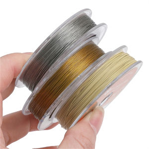50M 0.3/0.38mm Korea Color Preserving Steel Wire Jewelry Line for Pearl Necklace Bracelet DIY Jewelry Making Accessories