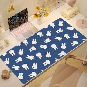 Miffy | Miffy Kawaii Tấm Lót Chuột Dày Chống Trượt Cỡ Lớn Có Tựa Cổ Tay Để Chơi Game Và Sử Dụng Văn Phòng Thiết Kế Đệm Khóa Cạnh Cho Học Sinh 300x600x2mm
