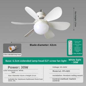 FLKL | Quiet Remote Controlled Ceiling Fan with Light E27 Socket