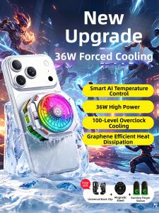Jieyang | Gaming and Live Streaming Cooler Magnetic Cooling Clip for Phones and Tablets