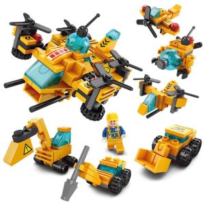 mainan Blok susun 6 in 1 murah isi banyak blok city mainan anak bayar ditempat