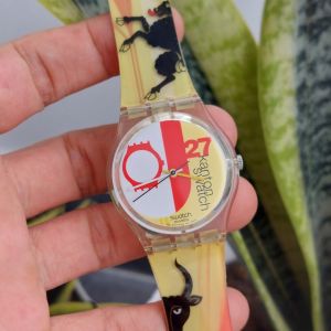 Đồng hồ Thụy Sĩ nữ Swatch dây nhựa chạy pin hàng Si