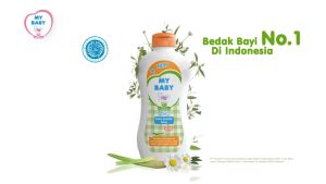 Paket Bundle 3pcs My Baby Powder Bedak Bayi Anti Biang Keringat plus Telon Wangi Fruity Soft & Gentle 3x50gr