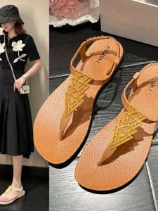 Giày Sandal La Mã Mùa Hè Cho Nữ Trẻ Phong Cách Bohemian Đi Biển Thời Trang Thường Ngày Giày Dài Đến Gót Cao Su Phù Hợp Cho Học Sinh