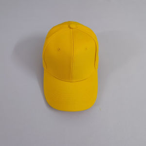Pure ผ้าฝ้าย Safety Yellow Hat Custom Bordir School Logo Baseball Cap For Middle And Primary School Students Name