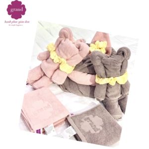 Khăn Tắm khăn mặt 3 màu 100% Cotton by Grand mềm mịn  thấm hút không phai màu