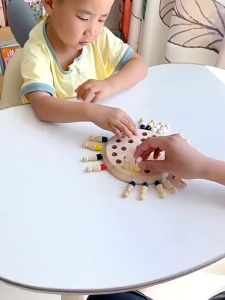 DREAMToy Mainan MEMORI CHEES Board Game Edukasi Anak Memory Match Color Wood catur warna edukasi cerdas m004