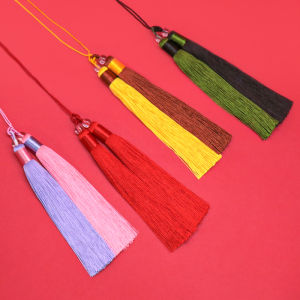 Double Color Tassel Car Pendant Vertical Smooth Bookmark Tassel Multi-Functional Accessories for DIY Fashion Jewelry