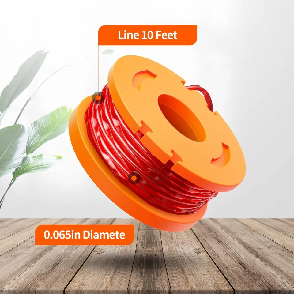 6-Pack Replacement Spool Line For WORX WA0010 Trimmer/Edger – 10ft Total – Labworkauto