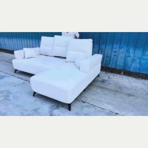 LUMA LIVING LOUISE Push Back L Shape Sofa 2 Seater+ L Shape Anti Cat Scratches Sofa Pet Friendly GREY COLOR