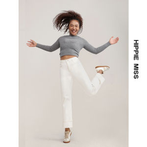 HIPPIE MISS | Slimming and Flattering Mid-Rise Flared Denim Pants