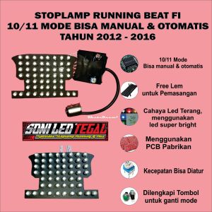 stop stoplamp running led beat fi tahun 2013 - 2015 10 11 mode PNP