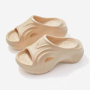 Parisian Style Thick Heel Sandals Womens Summer Outdoor Beach Casual Slip-On EVA Comfortable Footbed mid Heel Trendy Design