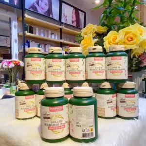 Viên uống tinh dầu hoa anh thảo kết hợp lưu ly Nat&From beaute de la peau Pháp hộp 200 viên