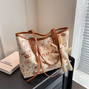 กระเป๋าถือผ้าแคนวาสความจุขนาดใหญ่สำหรับผู้หญิง กระเป๋าสะพายไหล่ผ้าแคนวาสลายดอกไม้ กระเป๋าใส่ของสำหรับนักเรียน กระเป๋าใส่ของสำหรับเดินทางที่หลากหลาย