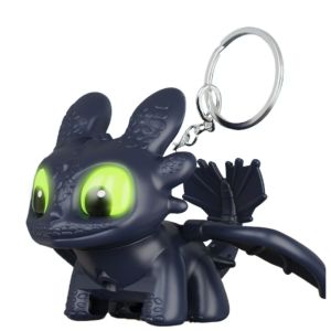 Bandai | Hand-held wings will move around the world. How to Train Your Dragon toothless night terrors acousto-optic plastic keychain