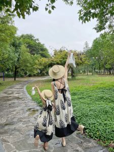 New Chinese Style Maternity And Daughter Dress High End Design Sensation Beach Vacation Style Mother And Daughter Outfit Trend
