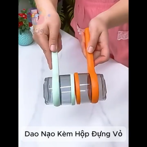 Dụng cụ gọt vỏ củ quả tiện dụng kèm hộp đựng vỏ dao nạo gọt rau củ cho gian bếp