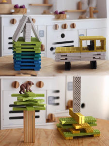 Archimedes Wheat Honeycomb Blocks 150PCS Erector-Set Construction Tinker Toys Archimedes Building Blocks Creative STEM Building Toys Preschool Learning Montessori Toy for Toddlers