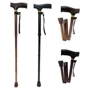Gậy gấp gọn lucass gậy batoong 1 chân xếp gấp bác lớn tuổi chống trợt lucass chính hãng