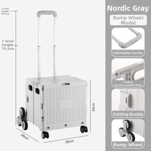 Waterproof Portable Elderly Shopping Handcart