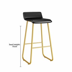 MOLORE | Modern Simple Iron and Leather Bar Stool