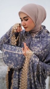Mukena Katun Rayon Viscose Full Motif 2in1 dengan Tas Cantik - Muslim Dewasa
