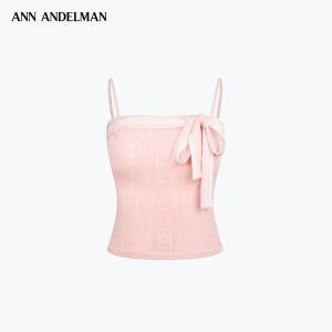 ANN ANDELMAN | Lace Hollow Summer Knit Camisole Top