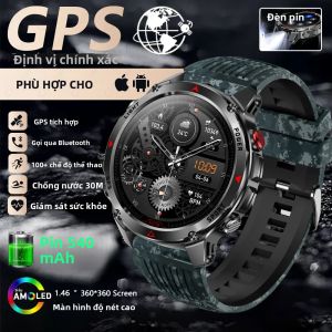 Đồng Hồ Thông Minh GPS Hai Băng Tần T-Rex 3 Dành Cho Nam Chống Nước 5ATM IP69K Màn Hình AMOLED HD Tích Hợp La Bàn Đo Độ Cao Theo Dõi Nhịp Tim Và Nhiều Chức Năng Khác