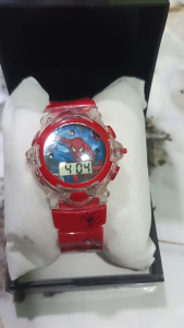 jam tangan spiderman anak laki laki musik lampu menyala sd tk 5 tahun 7 8 12 th