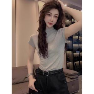 Slim Fit Short Sleeve T Shirt with Small Flap Sleeves