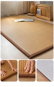 Summer Ice Silk Thickened Wicker Mat Tatami Mat Student Bamboo Mat Cooling Pad New 2025 Design Breathable Natural Material
