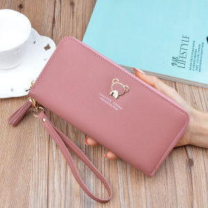 Long Womens Wallet Cute Zipper Clutch Bag Style Money Bag Leather Purse Korean Fashion Horizontal Shape Youth Wallet