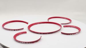 Bộ 5 ABS Bảng Điều Khiển Nhạc Cụ Khung Bao Nhẫn Cốp Cho Porsche 911 Cayenne Panamera Bạc/Đỏ Phụ Kiện Nội Thất Ô Tô