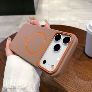 Ultra Thin Matte Simple Magnetic Phone Case for IPhone 17 Pro Max 16 15 14 13 12 for Mag-safe Wireless Charging Protect Cover