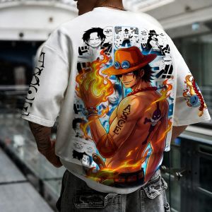Bandai | One Piece Luffy Printed Cotton Short Sleeved Loose Fitting Mens and Womens Summer Breathable Sports Round Neck T-shirt