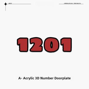 Creative Pure Digital House Number Plaques Vertical Acrylic Home Address Signs New Arrival Wall Mounted Information Boards