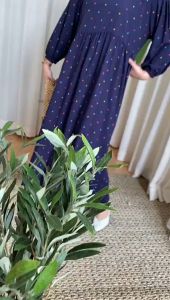 Midi Dress Rayon Premium Jumbo Busui Model Sanso By Kamalin