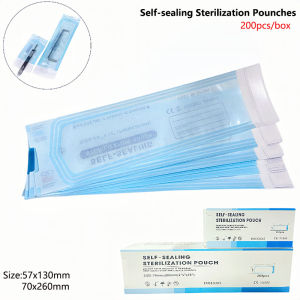 200Pcs/Box Dental Self-sealing Sterilization Pouches Disposable Medical-Grade Storage Bags for Tattoo Accessories Dentist Tools