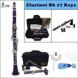 SLADE 17 Keys Clarinet Bb Clarinet 6 Rings Blackwinds Clarinetto Portable Bakelite Clarinet Woodwind Instruments With Parts