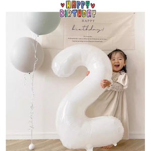 Korean 42-Inch Large White Digit Balloon Ins Aluminum Film Childrens 1-Year-Old Birthday Party Decoration Layout