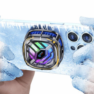 พัดลมระบายความร้อนโทรศัพท์มือถือ RGB แม่เหล็กพร้อมจอแสดงผลอุณหภูมิสําหรับเกมมือถือ Magsafe IPad โทรศัพท์คูลเลอร์หม้อน้ําแอร์คูลเลอร์